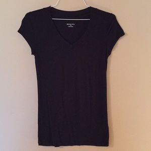 Black, v-neck t shirt